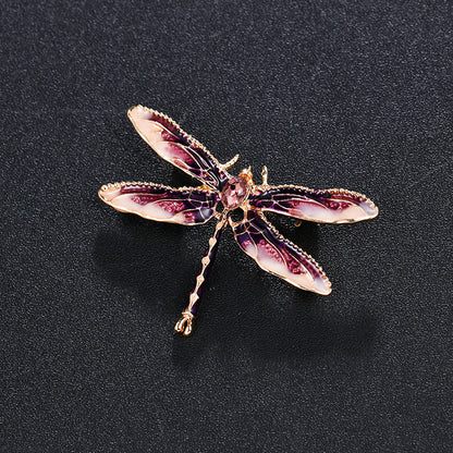 Enamel Dripping Dragonfly Brooch