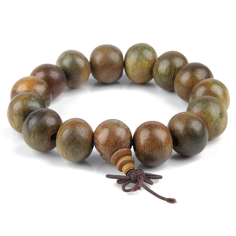 Authentic green sandalwood beads bracelet