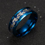 Vintage Chinese Dragon Plated Black Ring