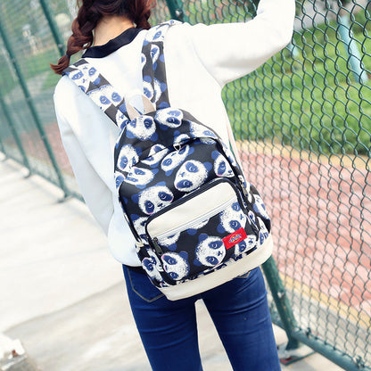 Panda three-piece backpack