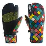 Ski Gloves Outdoor Skiing Three-finger Warm Gloves