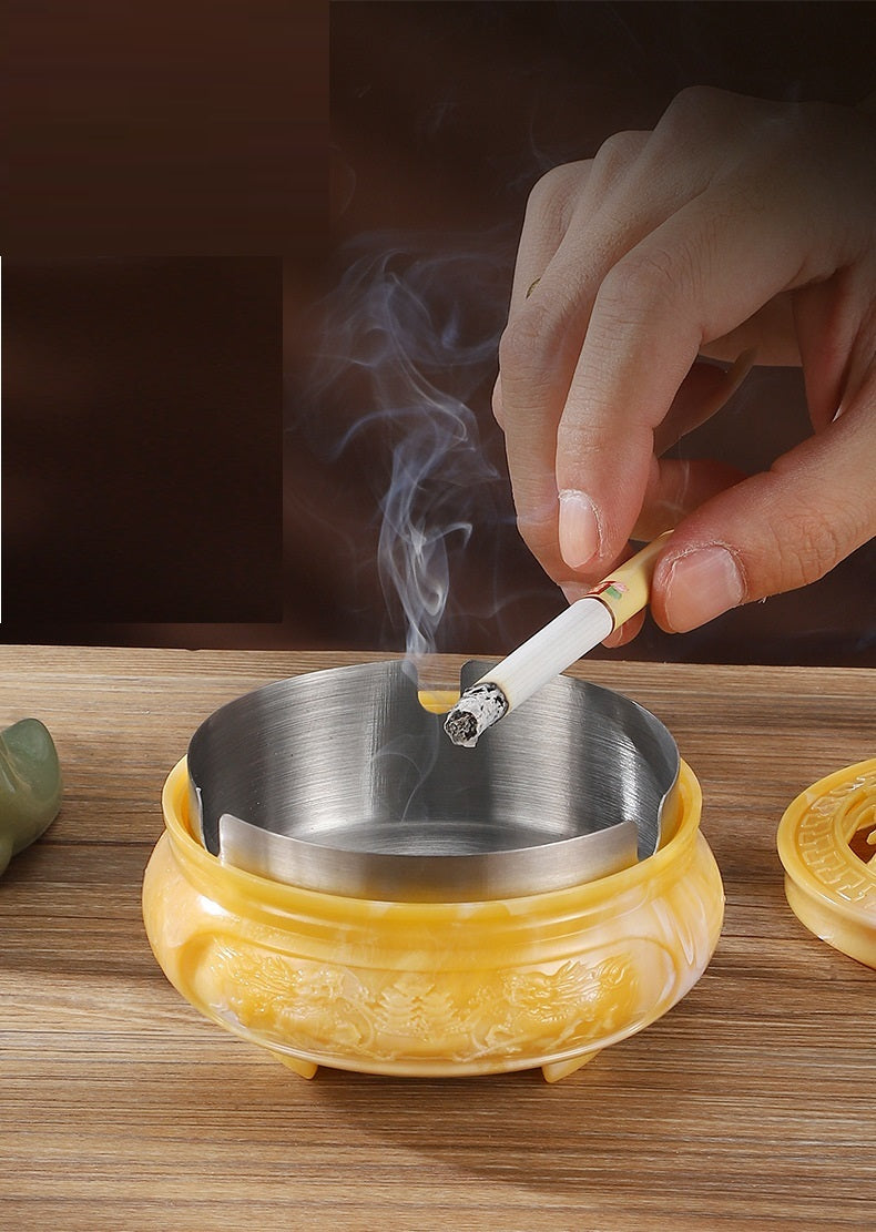 Creative Retro Incense Burner Ashtray Decoration With Lid