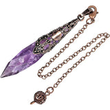 Natural Diamond Crystal Column Pendant