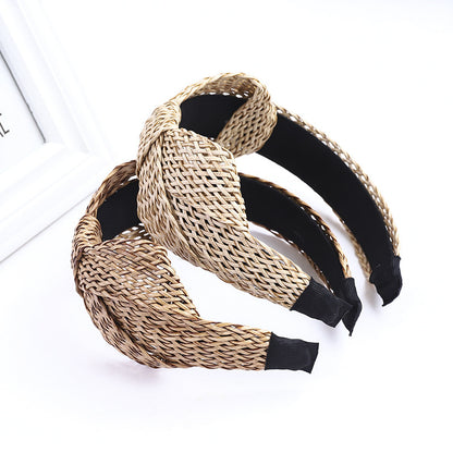 Grass Braided Hair Band Wild Hairpin Fashion Bow Head Band