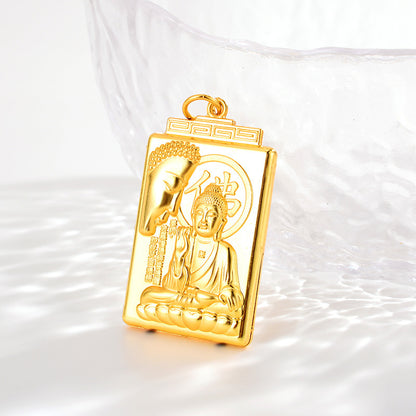 3D Hard Gold Pendant Buddha