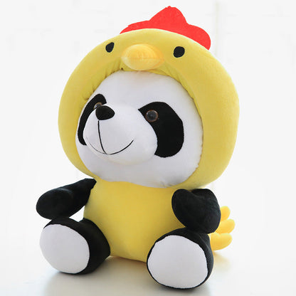 Animal Head Cover Panda Plush Doll Pillow Ornament-6