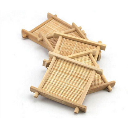 Bamboo Coasters Chinese Tea Ceremony Accessories Kung Fu Tea Coasters