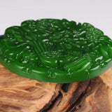 Mode Spinatgrün Hetian Jade Anhänger