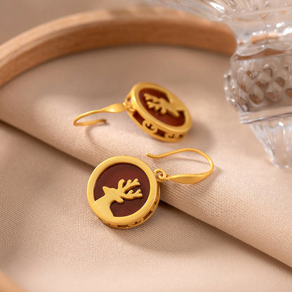 Little elk lady's earrings and Earrings