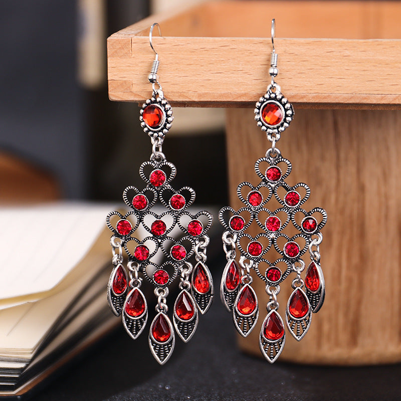 Chinese style multi-layer elegant earrings