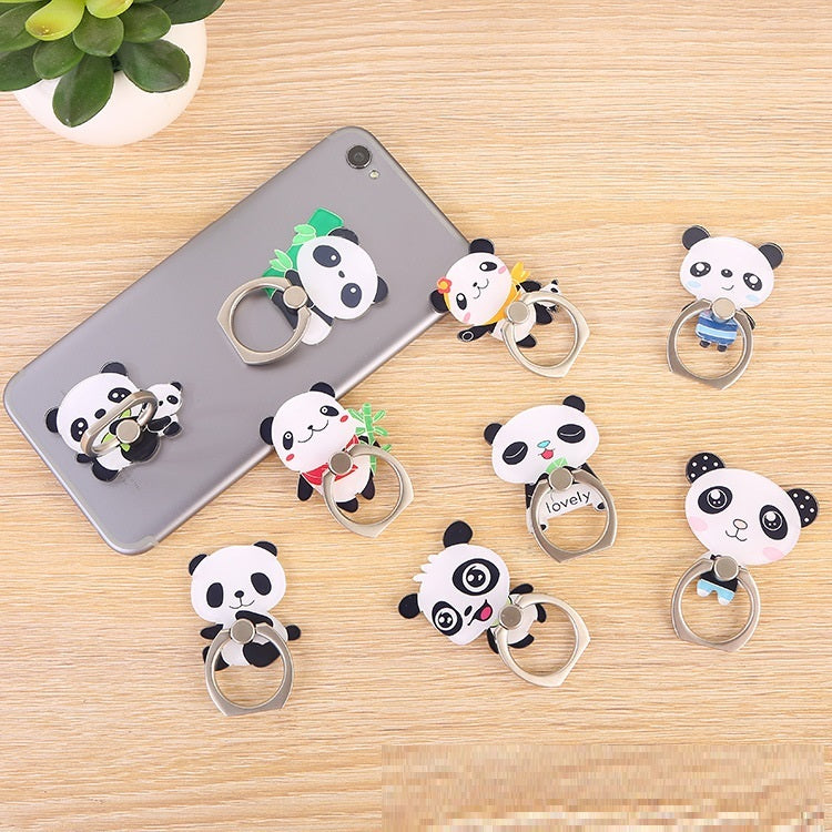 Acrylic Ring Buckle Cartoon Panda Mobile Phone Holder-1