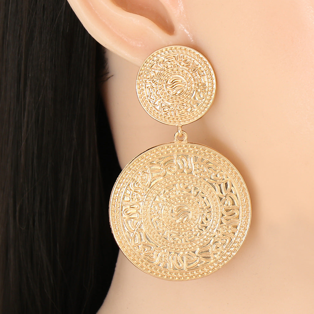 Geometric Round Ethnic Pattern Earrings Earrings