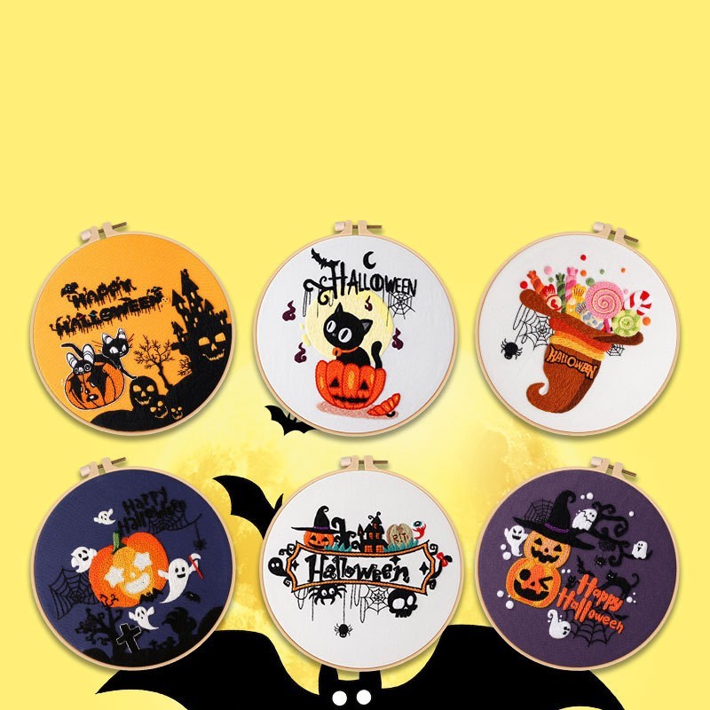 Halloween Decoration Gift Handmade Embroidery Material Kit-2