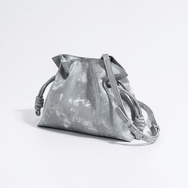 New Chinese Satin Cowhide Drawstring Lucky Bag