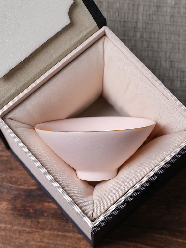 Bamboo-hat Type Cup Ceramic Tea Bowl Cup