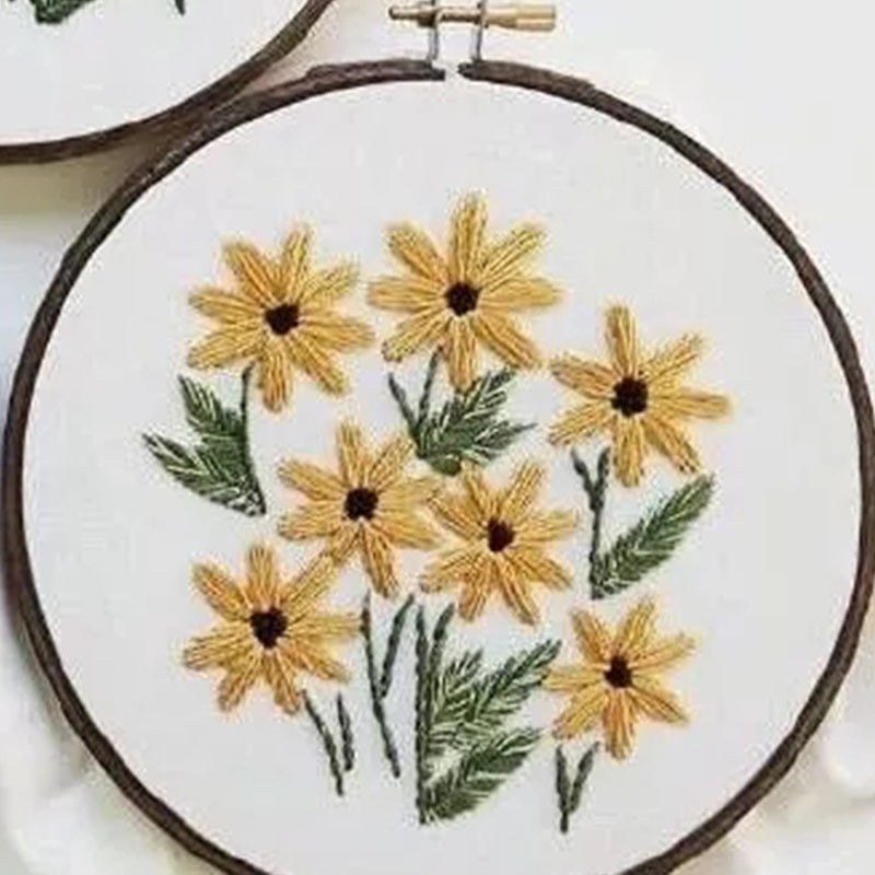 Beginner's Simple Flower and Plant 3D Embroidery Material Pack-12