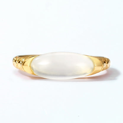 Women's Minority Fashion Natural Serpentine Jade Ring