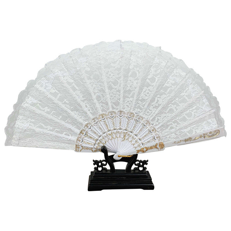 Lace Fan Single -Layer Flügel Chun Tanz Fan Chinesischer Stil