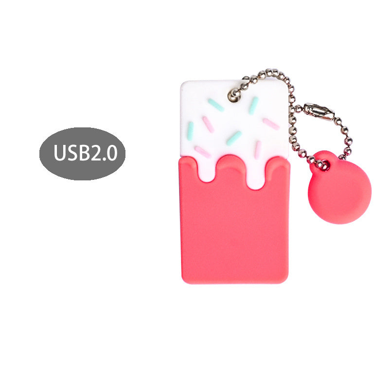 Small Cake Point Mini Girl Cute Anti-loss Pendant Mobile U Disk