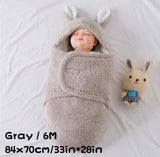 Super Soft Baby Sleeping Bag Fluffy Fleece Swaddle Blankets Unisex Baby Wrap