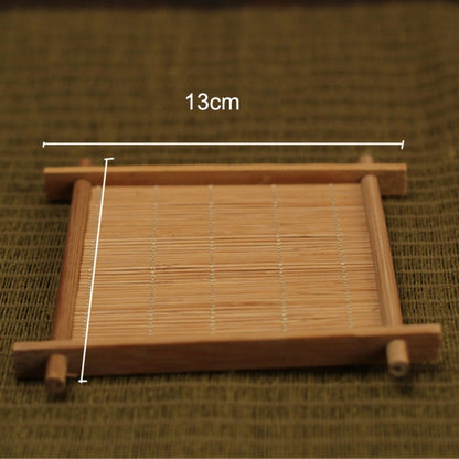 Chinese style handmade insulation pad bamboo carbonized coaster