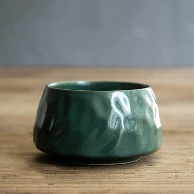 Stoneware Hammered Tea Cup Individual Single Of Kung Fu Tea