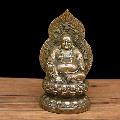 Antique Backlight Copper Kwan-yin Gift Decoration