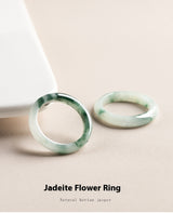 Natürlicher Jade -Ring -Ornament für ethnische Stile