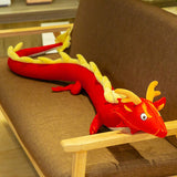 Super Slim Soft Short Plush Chinese Dragon Doll Pillow Toy-5