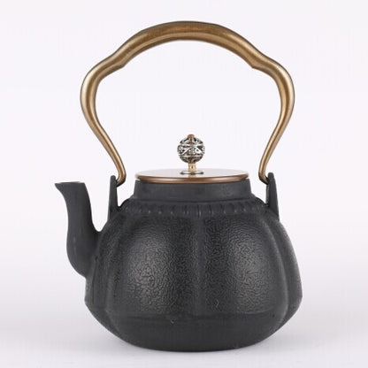 Black cast iron teapot Sadao