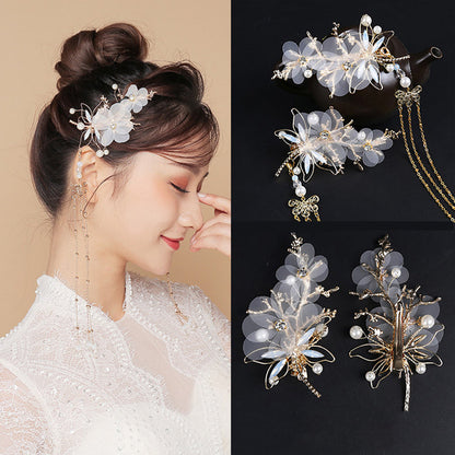 Ancient Style Butterfly Flower Tassel Hanfu Women Hairpin-4