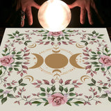 Tarot Table Cloth Moon Sun Lucky Tree Flannel Tablecloth-32