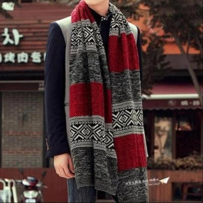 Knitted long scarf