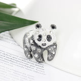 Mit Diamanten besetzte Panda-Brosche Ein-Wort-Brosche-Accessoires