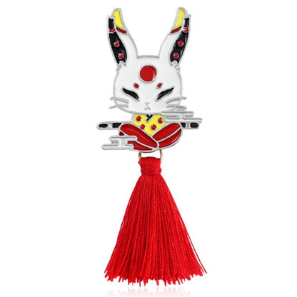 Chinese Style Red Tassel Brooch