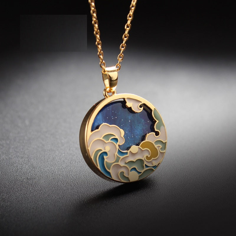 High-end Design Light Luxury Enamel Vintage Necklace For Women