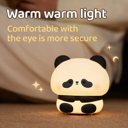 Cute Silicone Panda LED Night Light Lamp-2