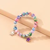 Suebito Bracelet Painted Flowers Suebito Bead Bracelet