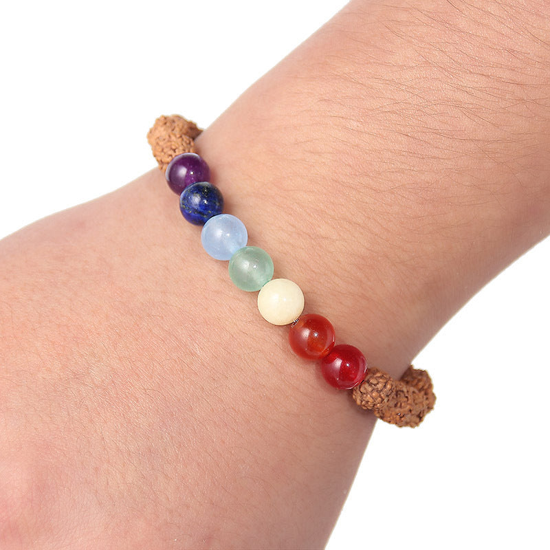 Chinesischer Stil sieben Chakra Yoga Perlenarmband