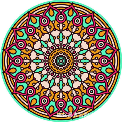 Mandala flower ceramic absorbent coaster