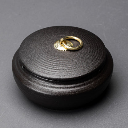 Chinese Style Retro Household Ashtray With Lid Windproof