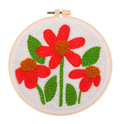 Simple Cartoon Flower Handmade Embroidery Material Kit-7