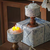 Blue and White Porcelain Floral Scented Candle Gift Set for Your Best Friend-2