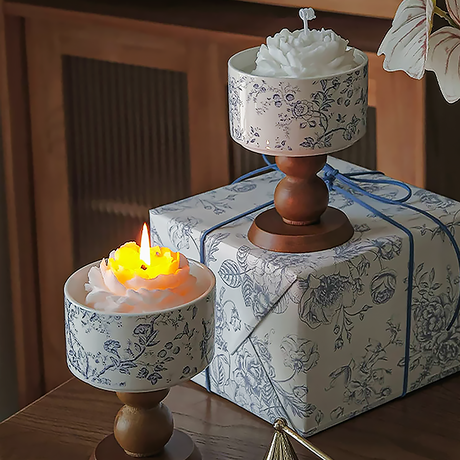 Blue and White Porcelain Floral Scented Candle Gift Set for Your Best Friend-2