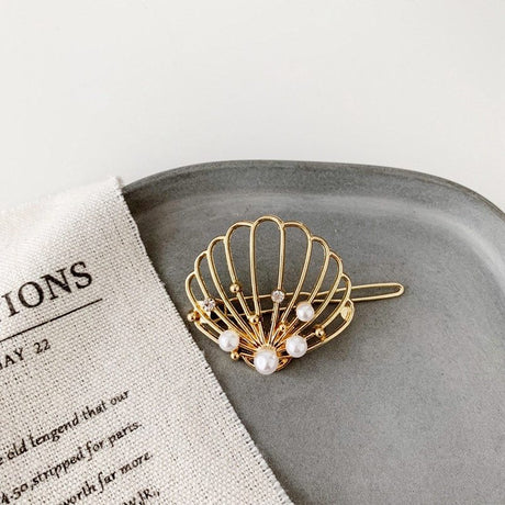 Super Fairy Shell Seestarfish Metal Haarnadel Ein Wort Clip
