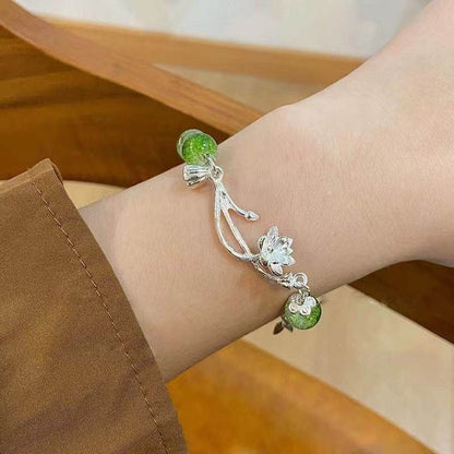 Cold Lotus Beaded Bracelet For Women New Chinese Style