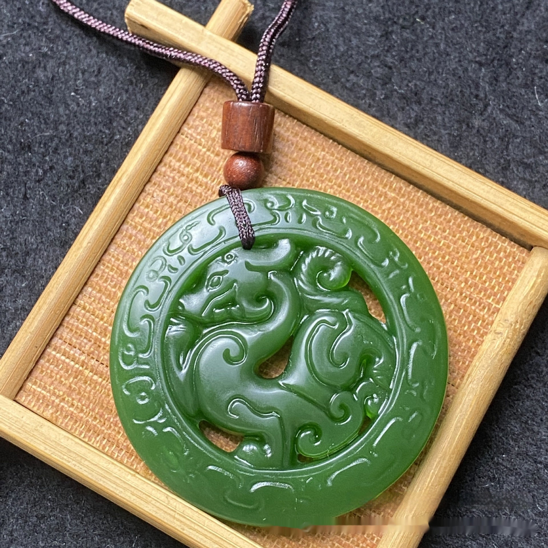 Hetian Jade Antique Dragon Carved Pendant