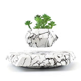 Magnetic Levitating Plant Pot Marble Color Bonsai Pot Office Home Decoration