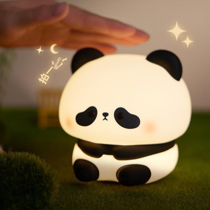 Cute Silicone Panda LED Night Light Lamp-5