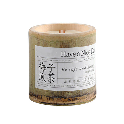 Indoor Bamboo Cup Scented Candle Valentine's Day Ambiance Gift-4